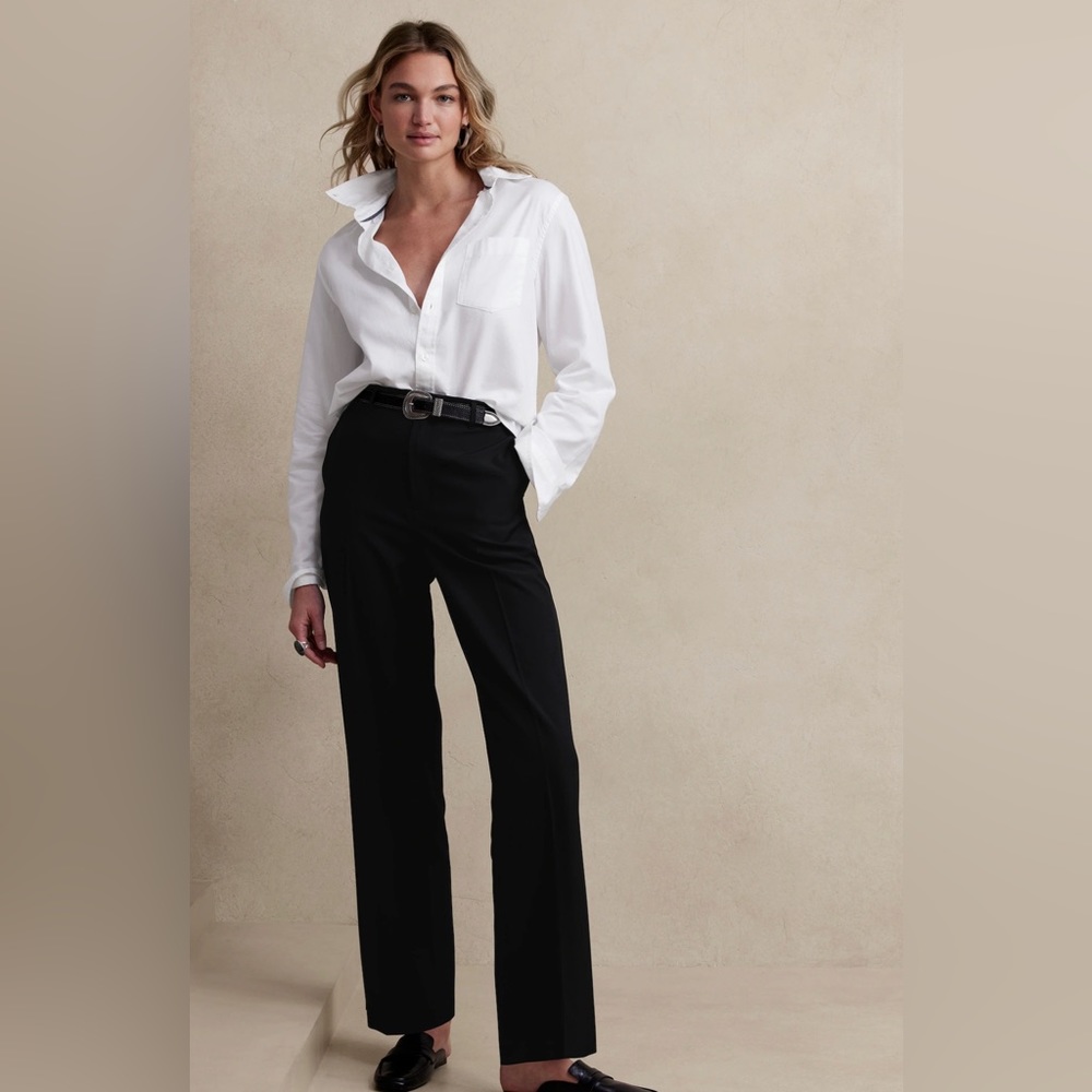 Banana Republic Black Trouser Straight Pants